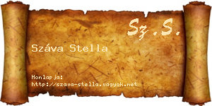 Száva Stella névjegykártya